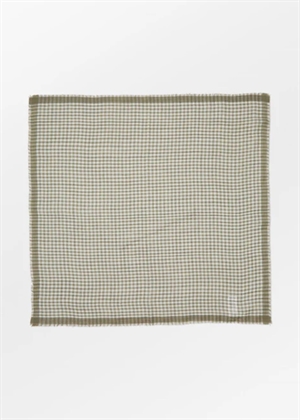 Gingham wica wool scarf Smoked Gray Becksøndergaard 